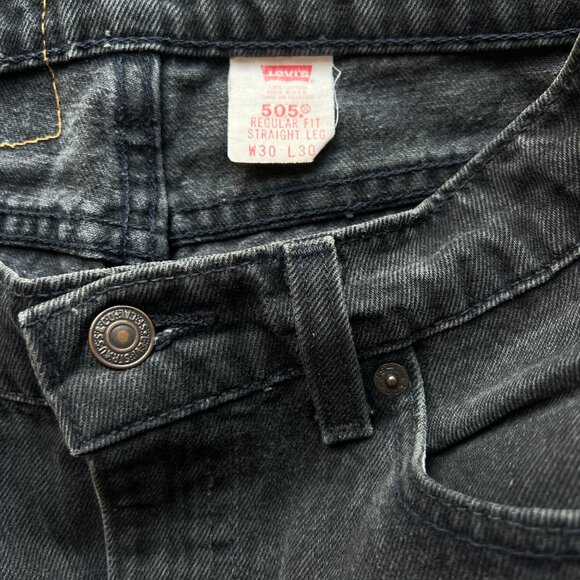Vintage Levi's 505 30x30 Washed Black Made in USA - Picture 8 of 9